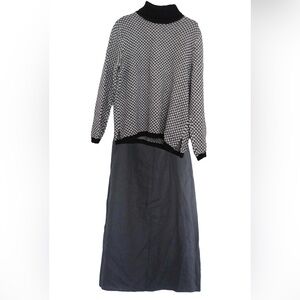 J Jill Linen Midi Skirt Sz 6 Black minimal CBK style American love story